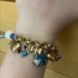 Betsey Johnson pearl and sea creature bracelet
